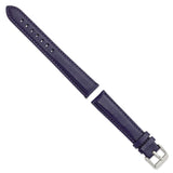 DeBeer 18mm Navy Glove Leather with Silver-tone Panerai Style Buckle 7.75 inch Watch Band