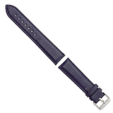 DeBeer 22mm Navy Glove Leather with Silver-tone Panerai Style Buckle 7.75  inch Watch Band