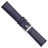 DeBeer 22mm Navy Glove Leather with Silver-tone Panerai Style Buckle 7.75  inch Watch Band