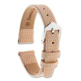 Gilden 12mm Peach Flat Lizard Grain Calfskin w/silver-tone Buckl Watch Band