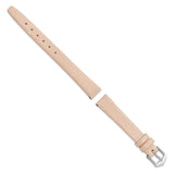 Gilden 12mm Peach Flat Lizard Grain Calfskin Leather with Silver-tone Aluminum Buckle 6.75 inch Watch Band