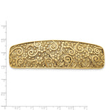 1928 Jewelry Gold-tone Ornate Swirl and Floral Motif Hair Barrette