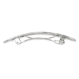 1928 Jewelry Silver-tone Ornate Floral Motif Hair Barrette