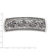 1928 Jewelry Silver-tone Ornate Floral Motif Hair Barrette