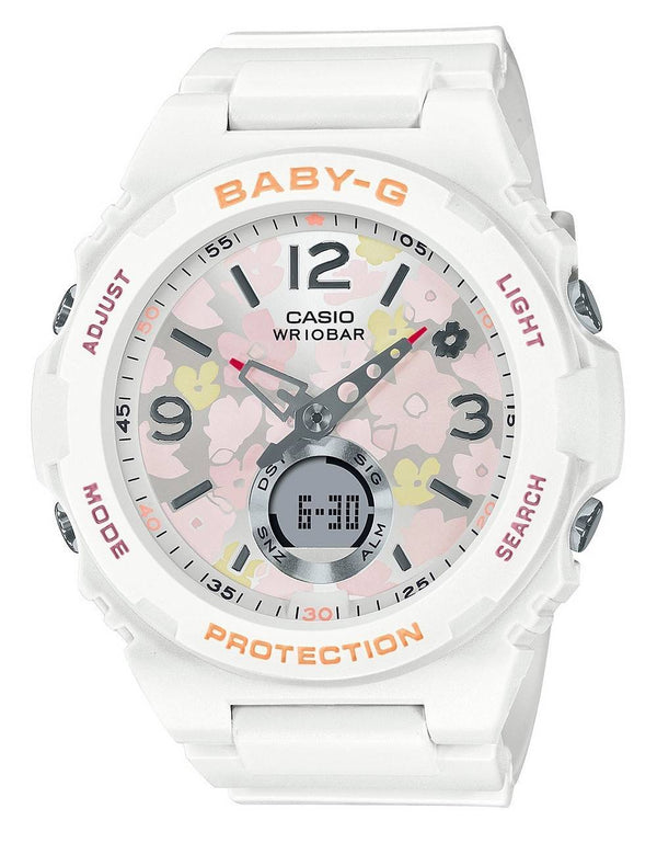 Casio Baby-G World Time Analog Digital BGA-260FL-7A BGA260FL-7 100M Women's Watch