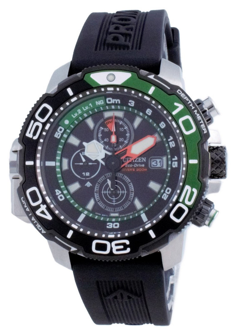 Citizen Promaster Marine Aqualand Chronograph Diver's Eco-Drive BJ2168-01E 200M Men's Watch