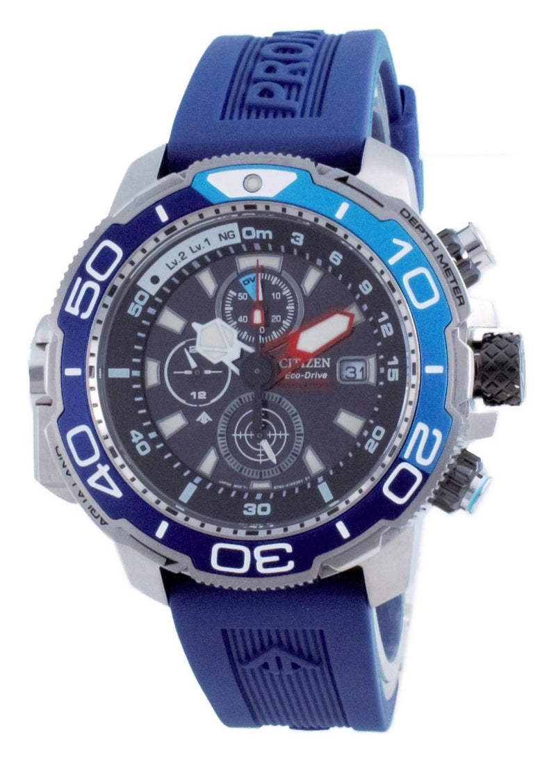 Citizen Promaster Marine Aqualand Chronograph Diver's Eco-Drive BJ2169-08E 200M Men's Watch