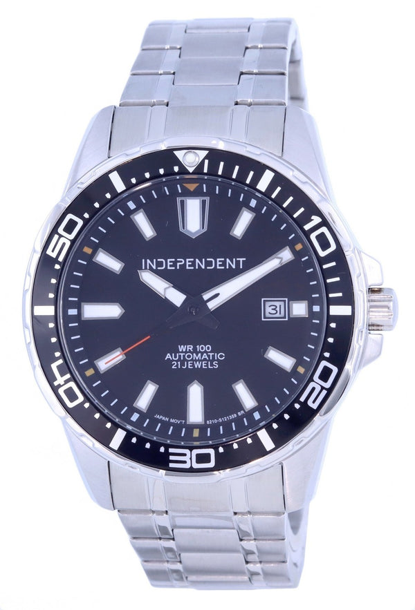 Independent Stainless Steel Black Dial Automatic BJ4-418-51.G 100M Men's Watch