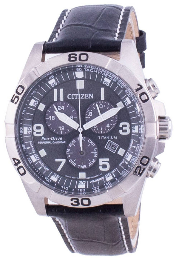 Citizen Brycen Super Titanium Perpetual Calendar Eco-Drive BL5551-14H 100M Men's Watch