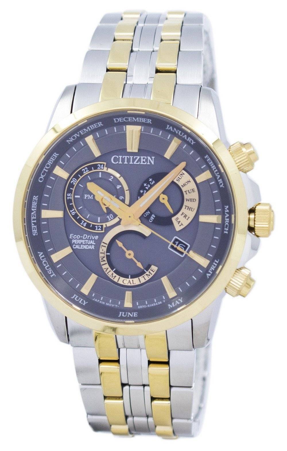Citizen Eco-Drive Chronograph Perpetual Calendar Alarm BL8144-89H