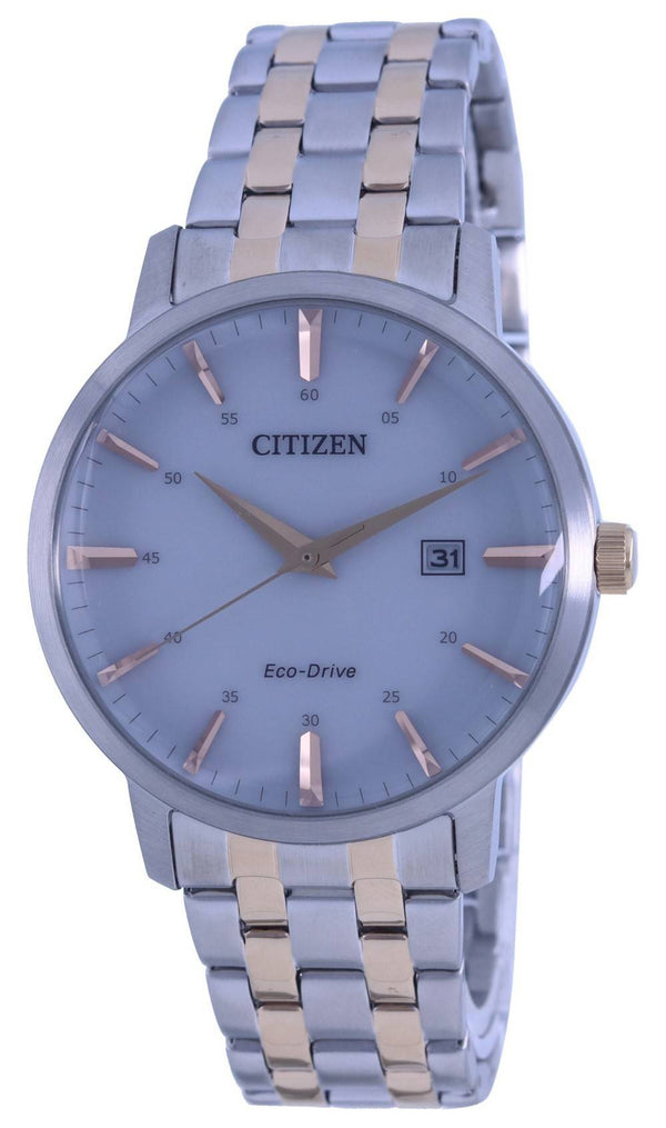 Citizen Light Grey Dial Two Tone Stainless Steel Eco-Drive BM7466-81H Men's Watch