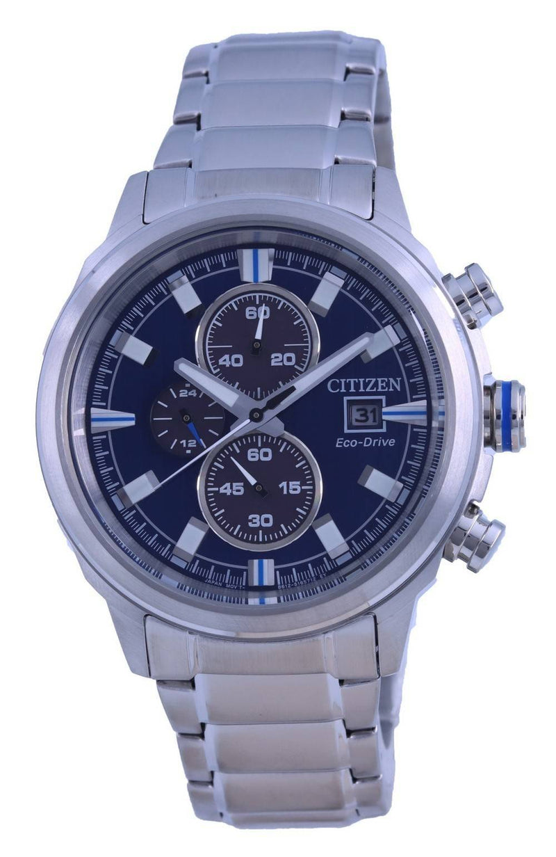 Citizen Brycen Chronograph Blue Dial Stainless Steel Eco-Drive CA0731-82L 100M Men's Watch