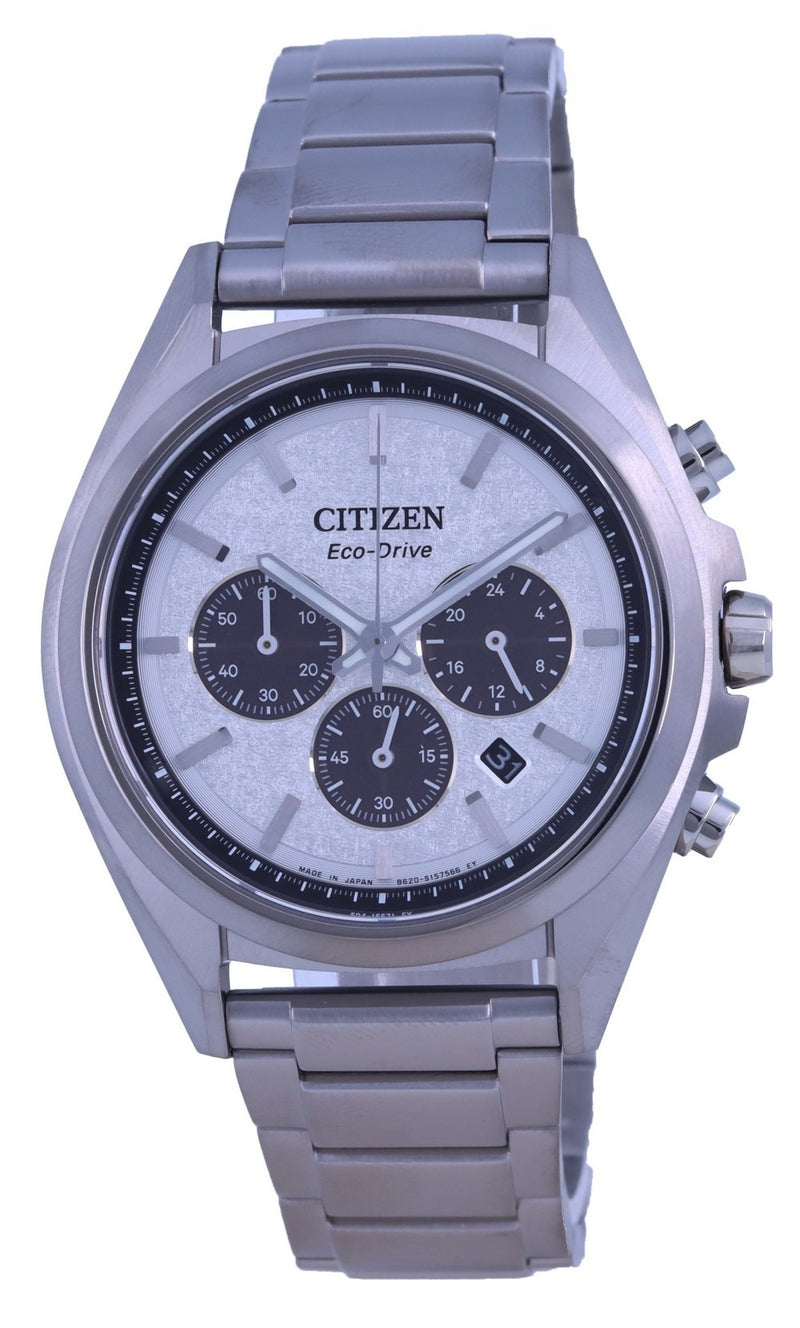 Citizen Attesa Chronograph Titanium Grey Dial Eco-Drive CA4390-55A 100M Men's Watch