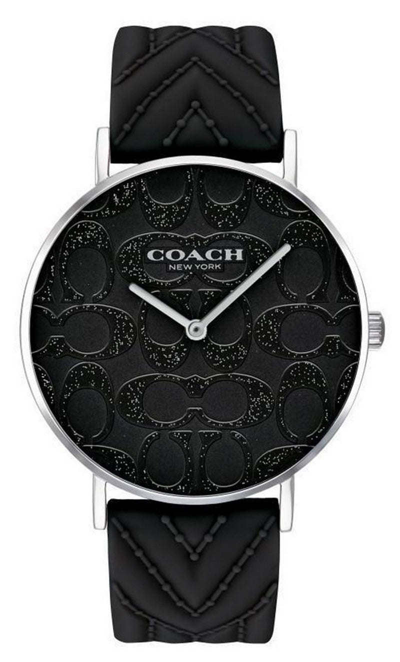 Coach Perry Black Dial Silicone Band Quartz 14503028 Women's Watch