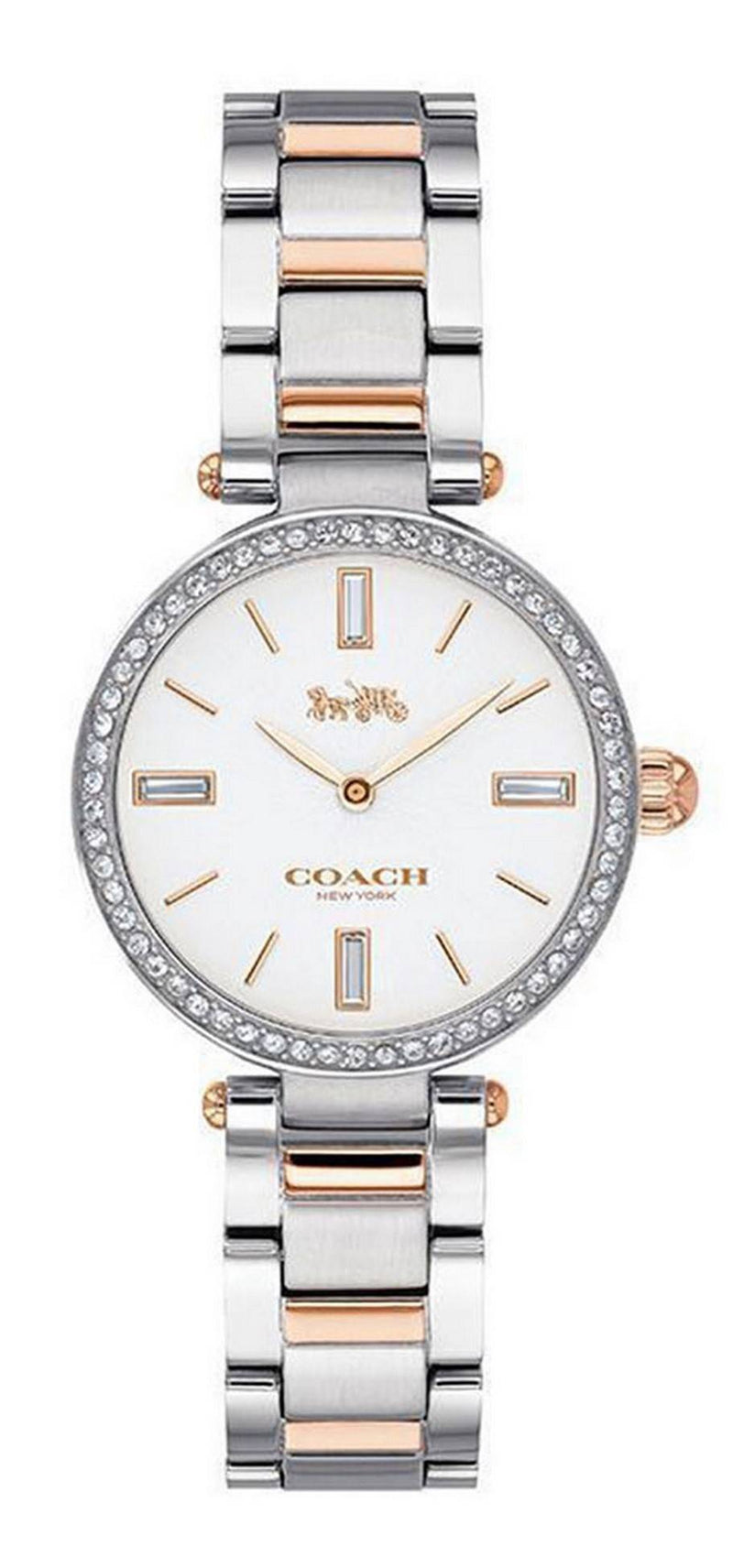 Coach Park Crystal Accents Two Tone Stainless Steel Quartz 14503101 Women's Watch