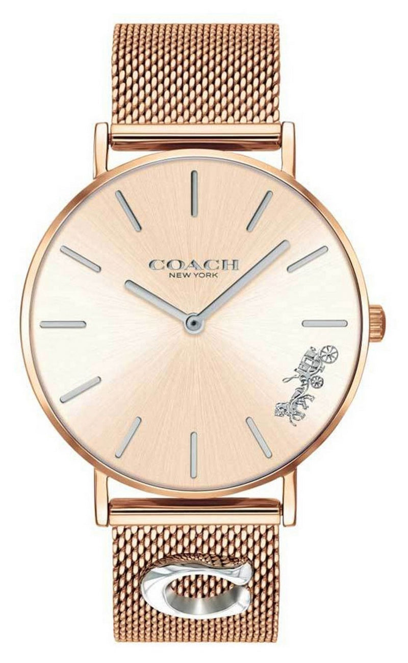 Coach Perry Rose Gold Tone Stainless Steel Quartz 14503338 Women's Watch