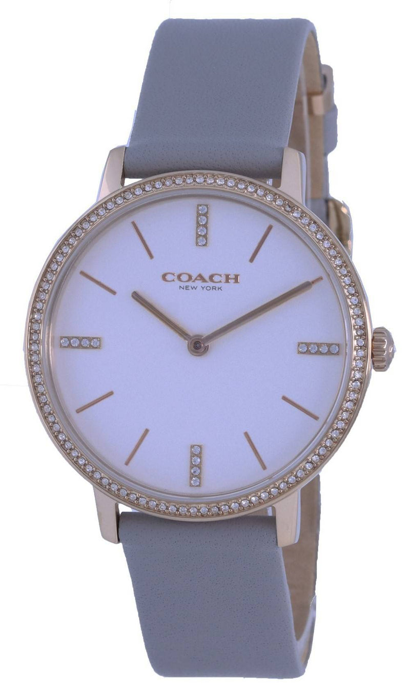 Coach Audrey Crystal Accents Leather Strap Quartz 14503352 Women's Watch