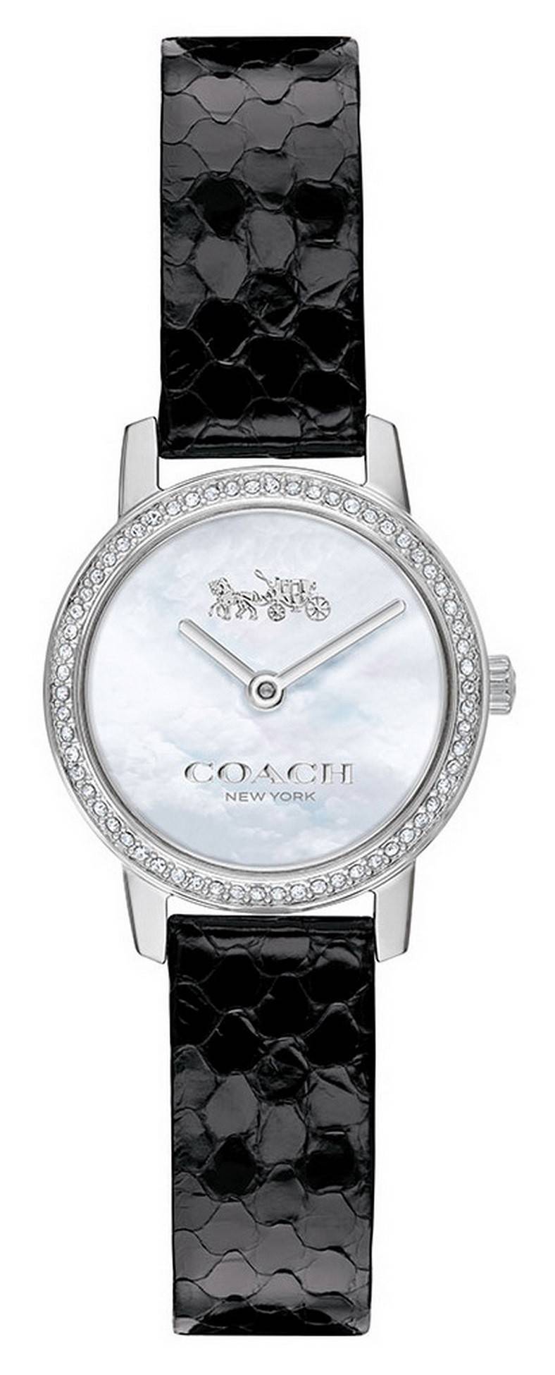 Coach Audrey Mother Of Pearl Dial Leather Strap Quartz 14503361 Women's Watch