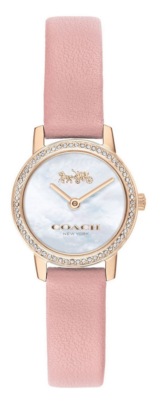 Coach Audrey Crystal Accents Leather Strap Quartz 14503363 Women's Watch