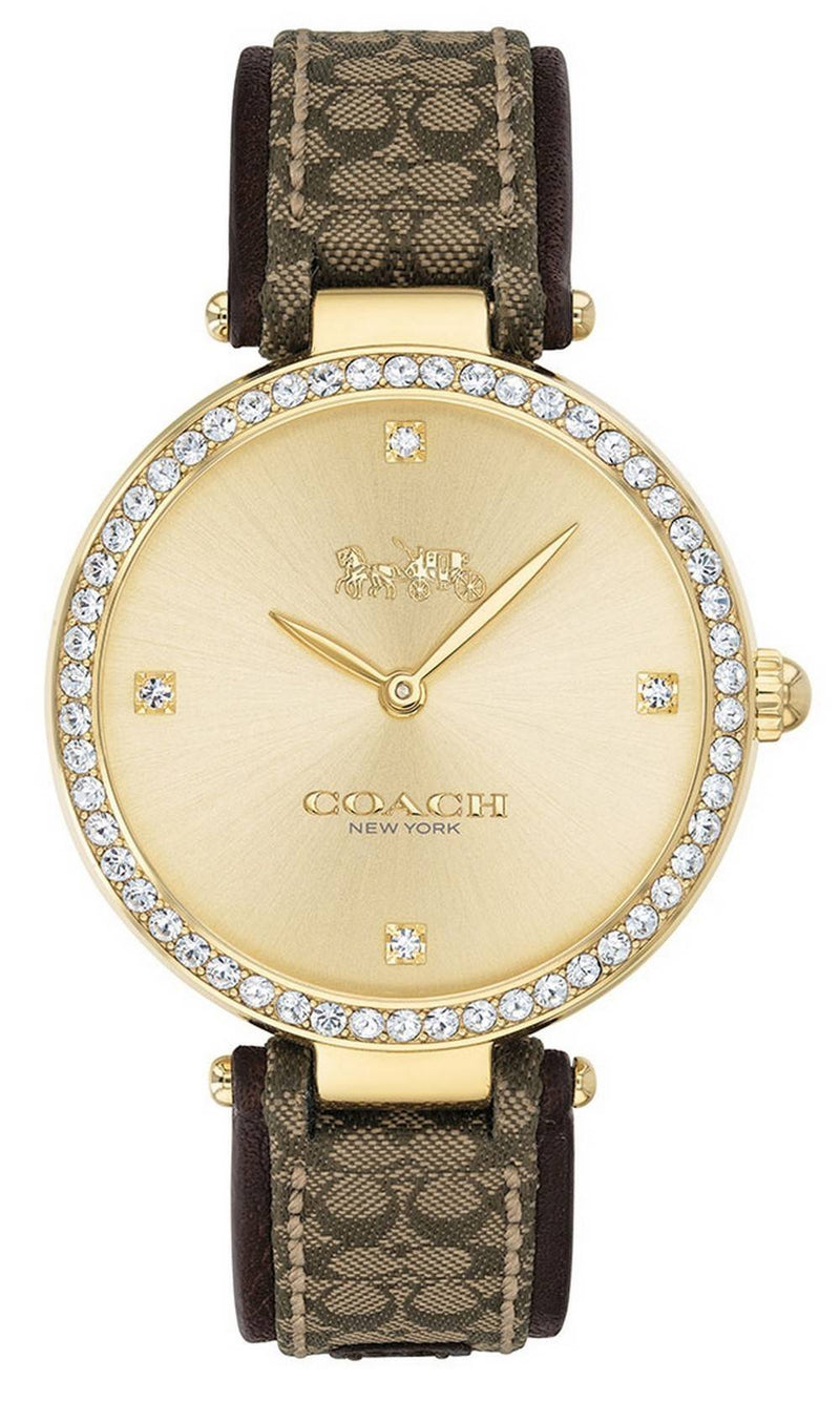 Coach Park Jacquard Signature C Crystal Accents Quartz 14503456 Women's Watch