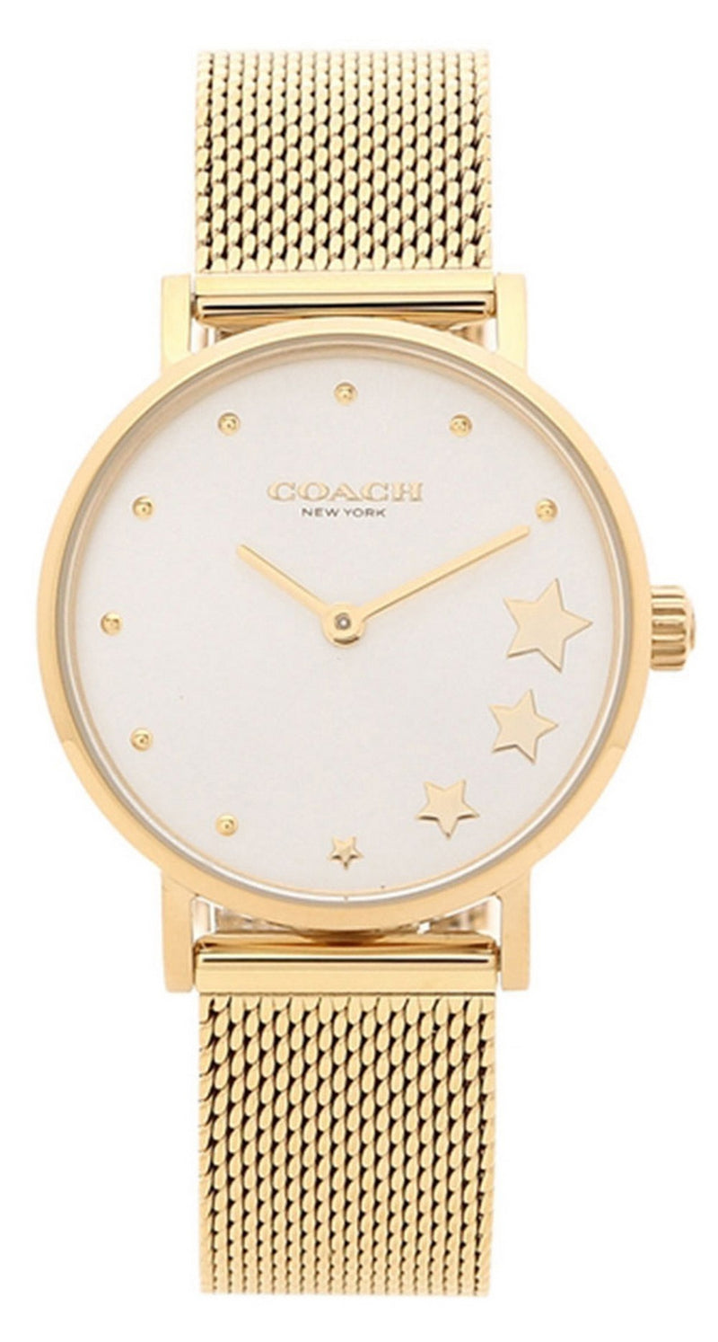 Coach Perry Silver Dial Gold Tone Stainless Steel Quartz 14503521 Women's Watch