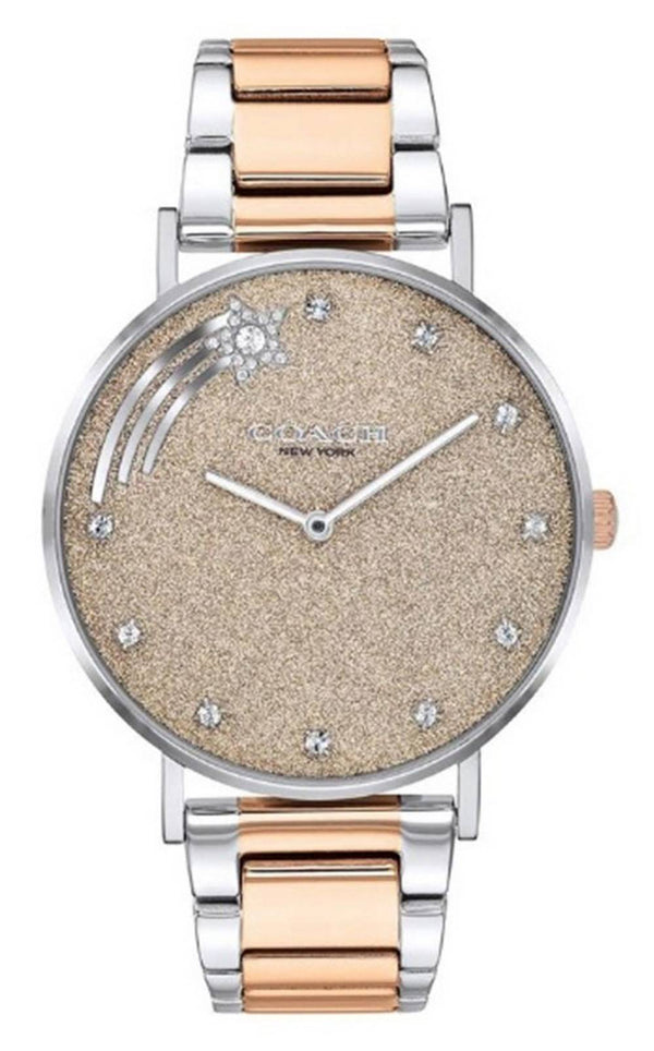 Coach Perry Brown Dial Two Tone Stainless Steel Quartz 14503522 Women's Watch