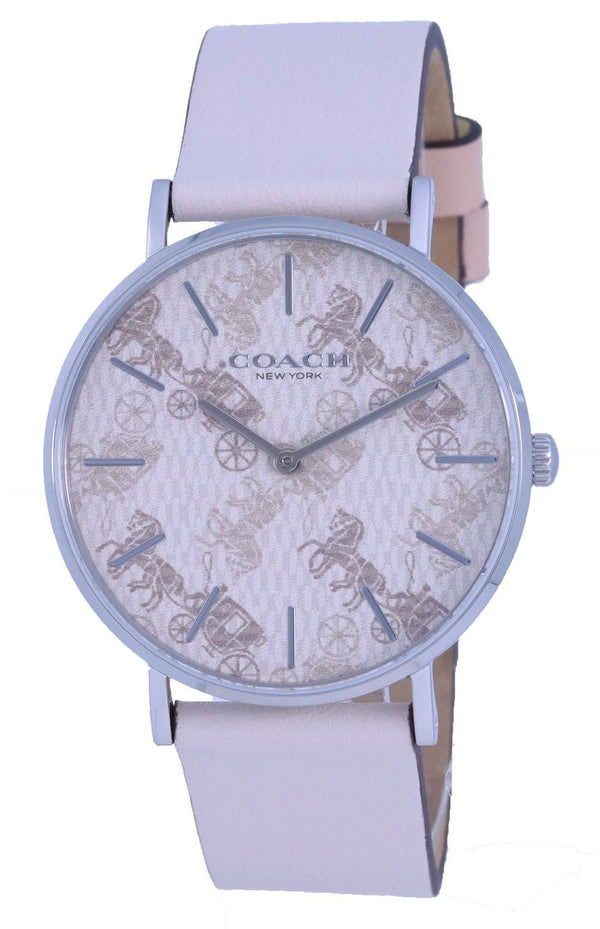 Coach Perry Beige Dial Leather Strap Quartz 14503553 Women's Watch