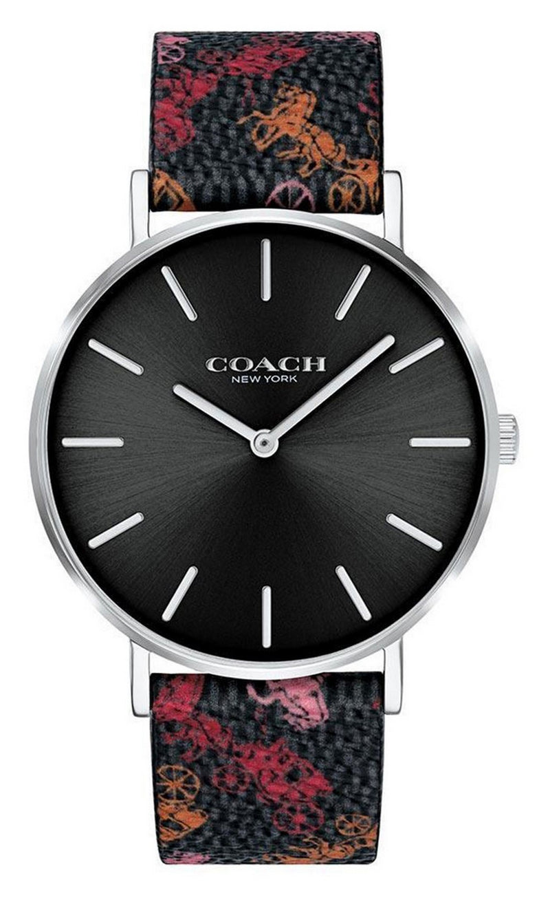 Coach Perry Classic Black Dial Leather Strap Quartz 14503554 Women's Watch