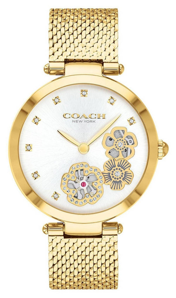 Coach Park Open Heart Gold Tone Stainless Steel Quartz 14503568 Women's Watch