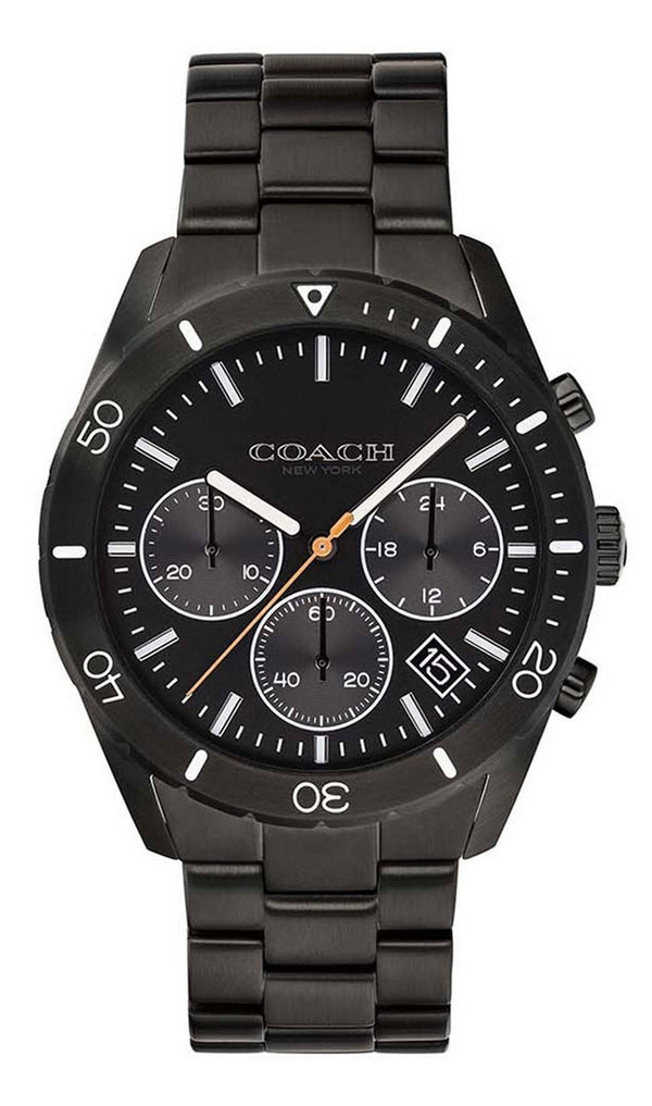 Coach Thompson Black Dial Stainless Steel Chronograph Quartz 14602386 Men's Watch