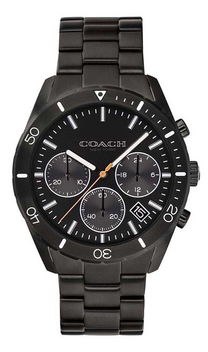 Coach Thompson Black Dial Stainless Steel Chronograph Quartz 14602386 Men's Watch