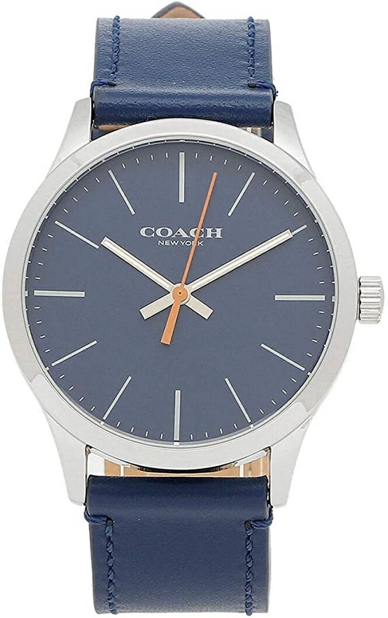 Coach Baxter Blue Dial Leather Strap Quartz 14602394 Men's Watch