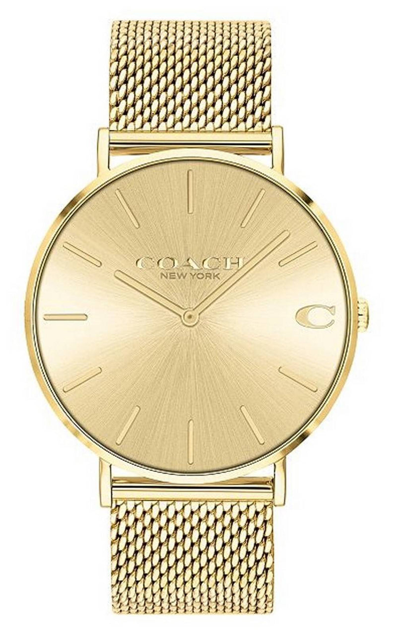 Coach Charles Gold Tone Stainless Steel Quartz 14602428 Men's Watch