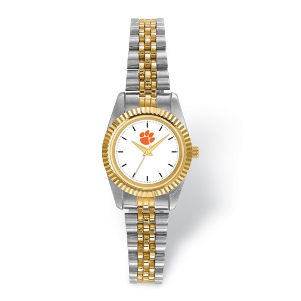 LogoArt Clemson University Pro Two-tone Ladies Watch
