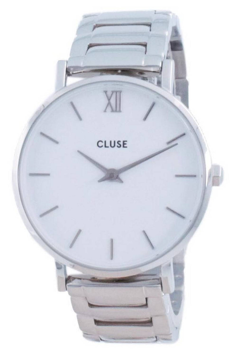 Cluse Minuit 3-Link White Dial Stainless Steel Quartz CW0101203026 Women's Watch