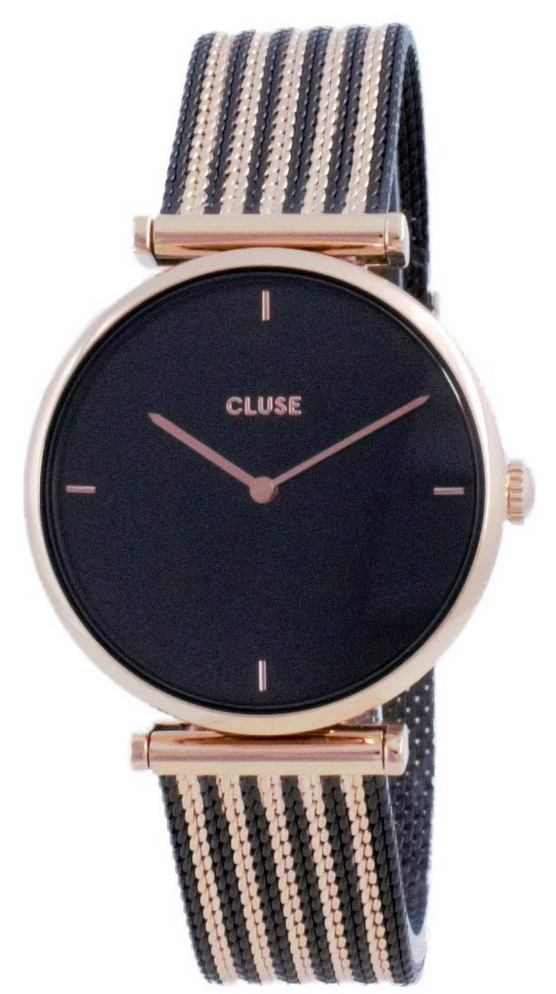 Cluse Triomphe Black Dial Two Tone Stainless Steel Quartz CW0101208005 Women's Watch