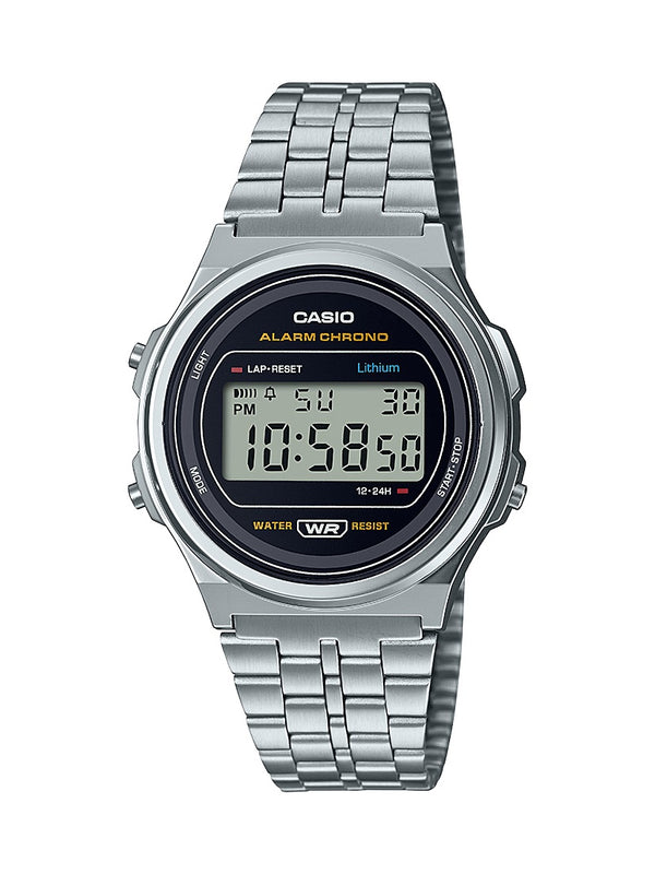 Casio Unisex-Adult's Quartz Stainless Steel Strap Silver 19 Casual Watch (Model: A171WE-1ACF)
