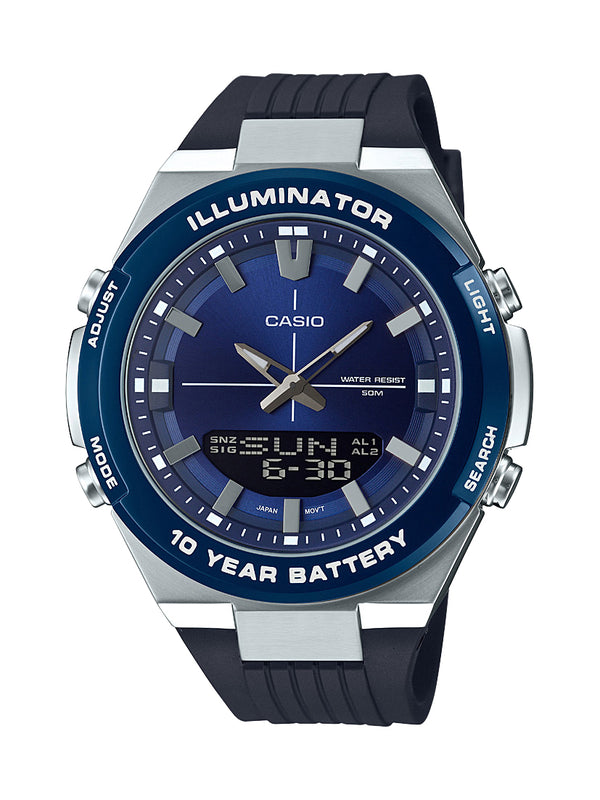 Casio Long Life Metal Series 10 year Battery Life With Resin Band