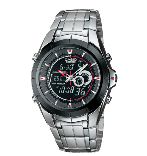 Casio Men's EFA119BK-1AV Ana-Digi Edifice Stainless Steel Watch