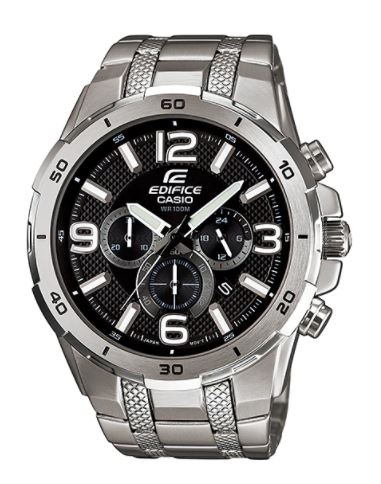 Casio Men's 'Edifice' Quartz Stainless Steel Casual Watch Color Silver-Toned (Model: EFR538D-1AV)