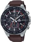 Casio Men's 'Edifice' Quartz Stainless Steel and Leather Watch