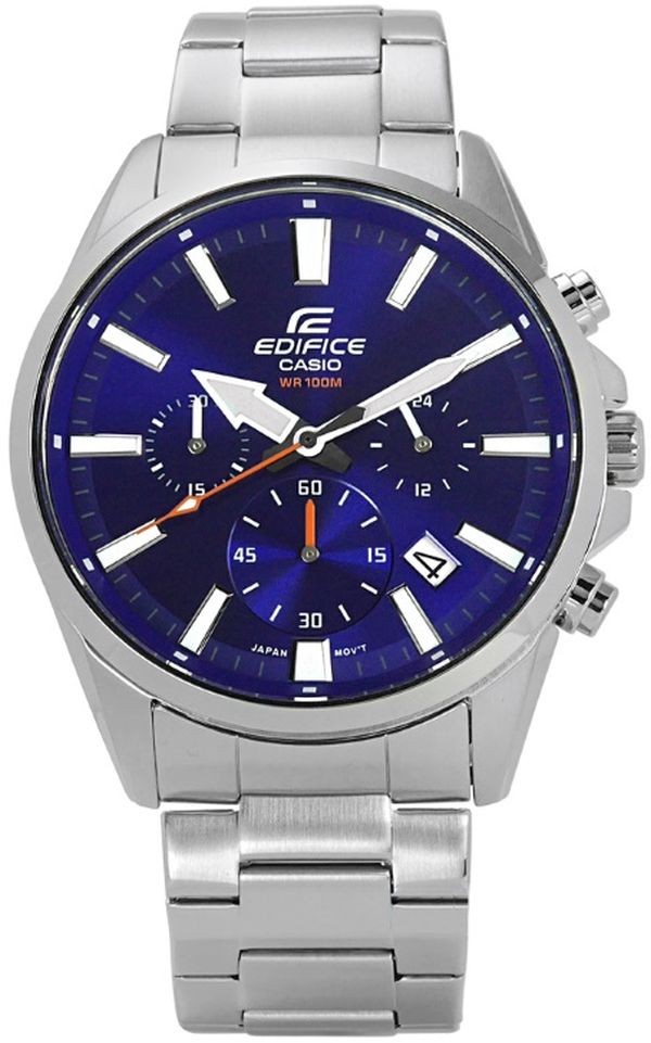 Casio Men's 'Edifice' Quartz Stainless Steel Casual Watch Color Blue (Model: EFV-510D-2AVCF)
