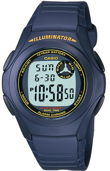 Casio Men's 'Classic' Quartz Resin Casual Watch Color:Blue (Model: F-200W-2BCF)