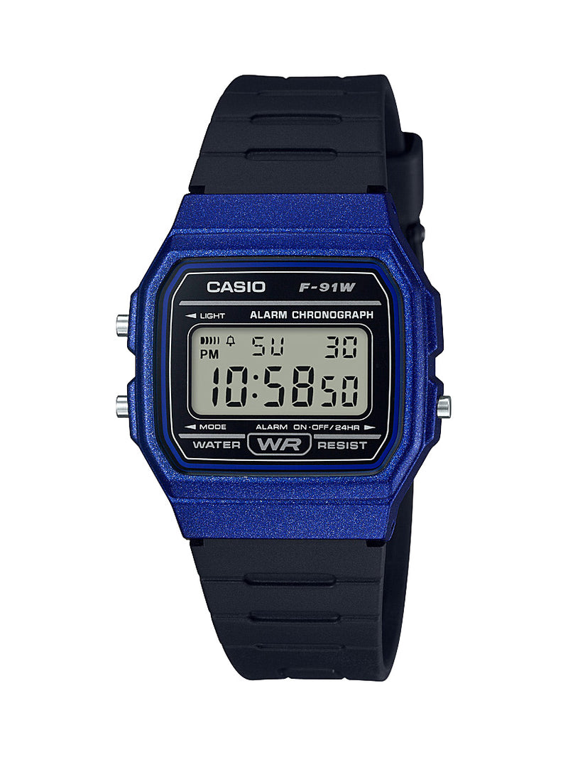 Casio Men's 'Classic' Quartz Plastic and Resin Casual Watch Color Black (Model: F-91WM-2ACF)
