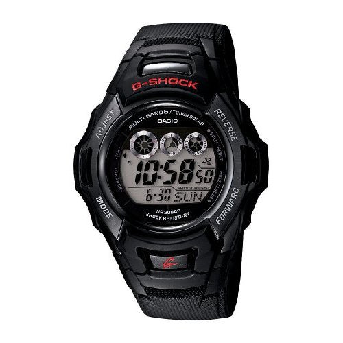 G-Shock GWM530A-1 Men's Tough Solar Atomic Black Resin Sport Watch