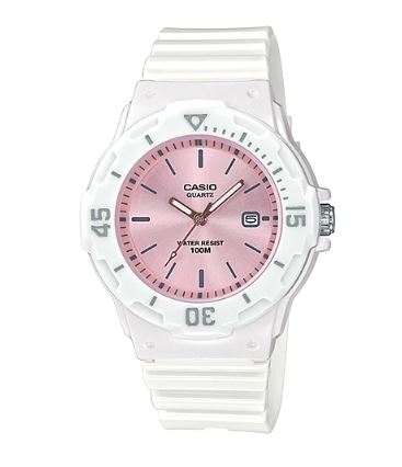 Casio Women's LRW200H-4E3V Standard Analog White Resin Band Watch