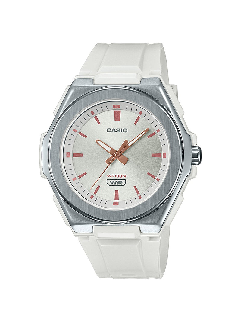 Casio Ladies LWA300H-7EV Stainless Analog White Resin Strap Watch