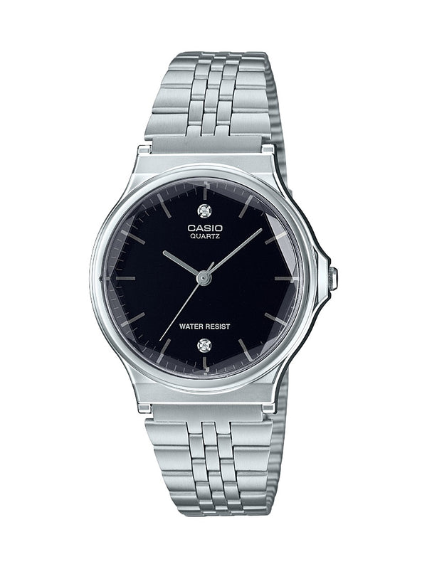 Casio Authentic Diamonds Vintage Digital Stainless Steel Watch