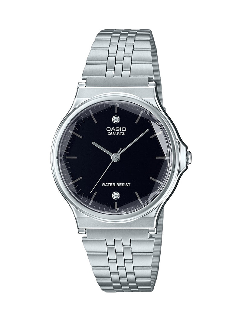 Casio Authentic Diamonds Vintage Digital Stainless Steel Watch