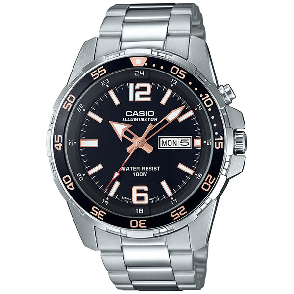 Casio Men's 'Super Illuminator' Quartz Stainless Steel Casual Watch